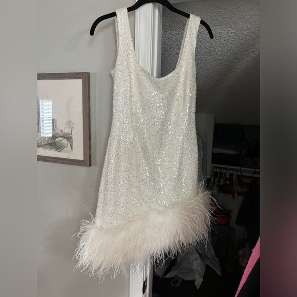 White Nadine Merabi EVIE WHITE DRESS with box - Picture 3 of 6